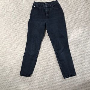 America Perry Ellis Black high waisted mom jeans.